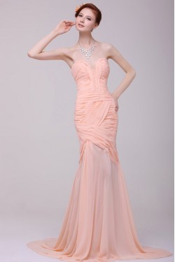 Long Chiffon Pleated Prom Evening Formal Party Dresses ED010198
