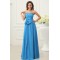 A-Line Sweetheart Long Blue Chiffon Prom Evening Formal Party Dresses ED010200