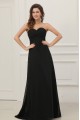 A-Line Sweetheart Long Black Chiffon Prom Evening Formal Party Dresses ED010202