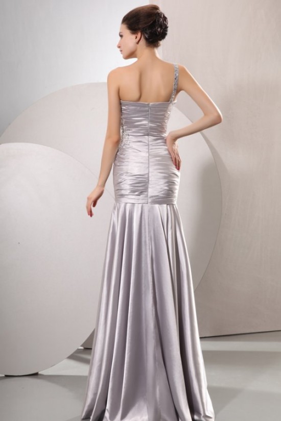 Long Silver Beaded One-Shoulder Prom Evening Formal Party Dresses ED010205 Long Silver Beaded One-Shoulder Prom Evening Formal Party Dresses ED010205