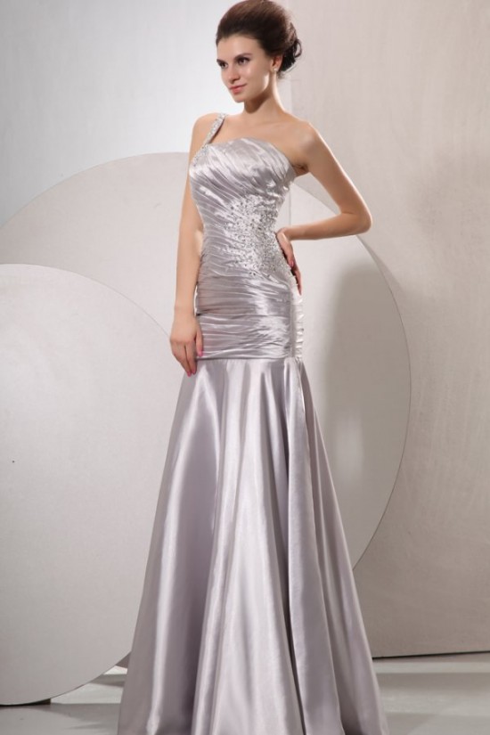 Long Silver Beaded One-Shoulder Prom Evening Formal Party Dresses ED010205 Long Silver Beaded One-Shoulder Prom Evening Formal Party Dresses ED010205