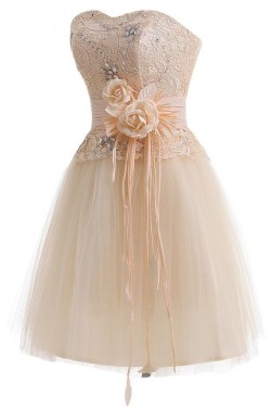 Short Strapless Beaded Prom Evening Formal Party Dresses ED010208