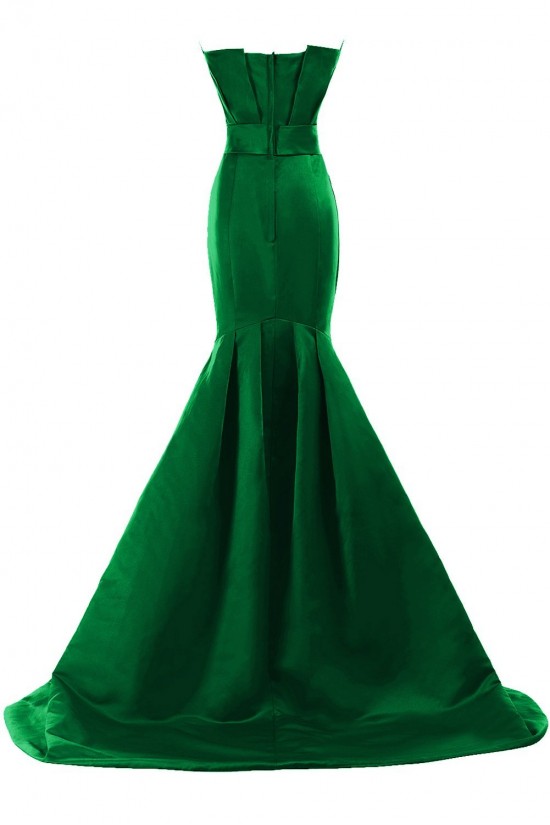 Trumpet/Mermaid Strapless Long Green Prom Evening Formal Party Dresses ED010214
