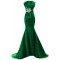 Trumpet/Mermaid Strapless Long Green Prom Evening Formal Party Dresses ED010214