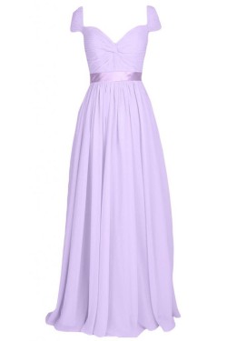 Cap Sleeve Long Chiffon Prom Evening Formal Party Dresses ED010215