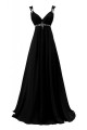 A-Line Beaded Long Blue Chiffon Prom Evening Formal Party Dresses ED010219