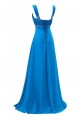A-Line Beaded Long Blue Chiffon Prom Evening Formal Party Dresses ED010219