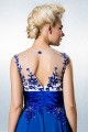  See Through Plus Size Petite A-line Jewel Floor-length Chiffon Lace with Beading Formal Evening Dress ED010221