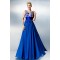  See Through Plus Size Petite A-line Jewel Floor-length Chiffon Lace with Beading Formal Evening Dress ED010221