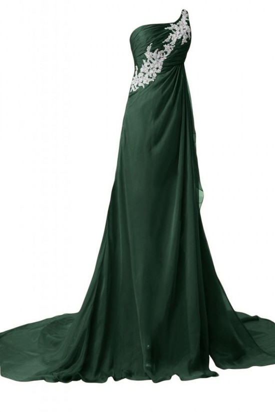 A-Line One-Shoulder Long Blue Chiffon Prom Evening Formal Party Dresses ED010226 A-Line One-Shoulder Long Blue Chiffon Prom Evening Formal Party Dresses ED010226