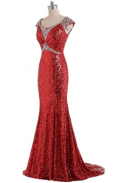 Trumpet/Mermaid Beaded Sequin Long Prom Evening Formal Party Dresses ED010227