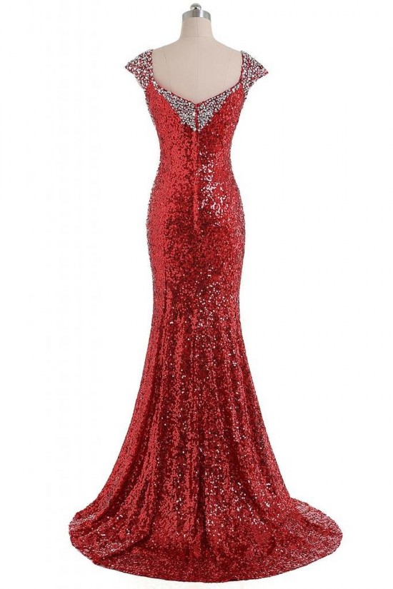 Trumpet/Mermaid Beaded Sequin Long Prom Evening Formal Party Dresses ED010227