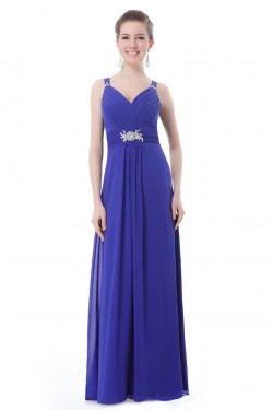 Long Blue Chiffon Prom Evening Formal Party Dresses ED010238