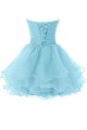 Beaded Sweetheart Short Blue Prom Evening Formal Party Dresses ED010242