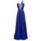 Long Blue Beaded One-Shoulder Prom Evening Formal Party Dresses ED010243