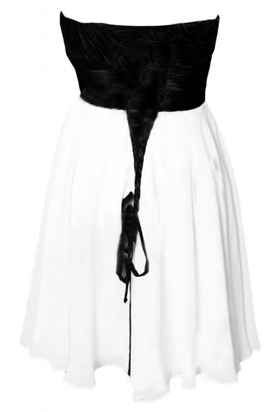 Black White Sweetheart Short Prom Evening Formal Party Dresses ED010245