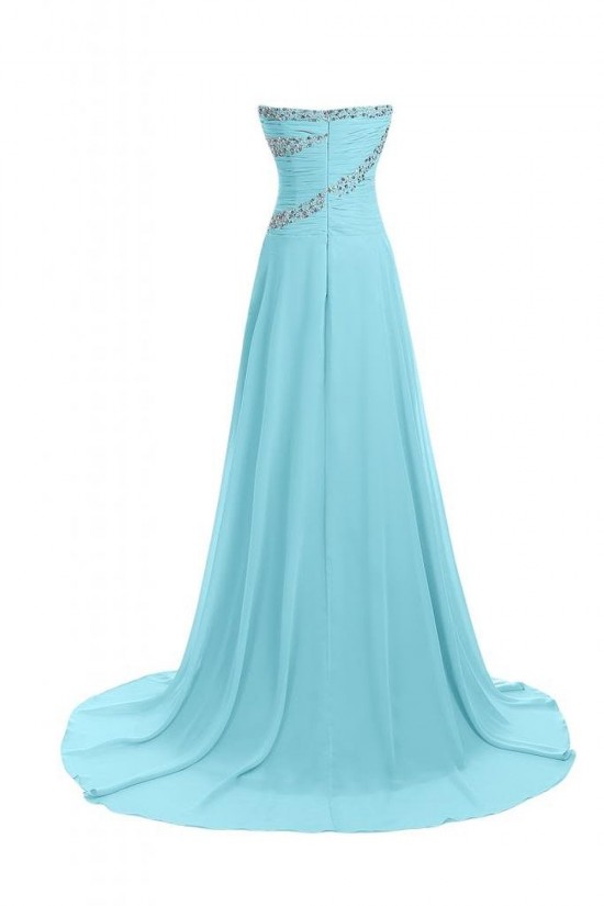 A-Line Sweetheart Beaded Long Blue Chiffon Prom Evening Formal Party Dresses ED010248 A-Line Sweetheart Beaded Long Blue Chiffon Prom Evening Formal Party Dresses ED010248
