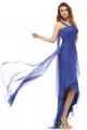 High Low One-Shoulder Blue Prom Evening Formal Party Dresses ED010260