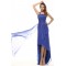High Low One-Shoulder Blue Prom Evening Formal Party Dresses ED010260