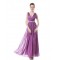 A-Line V-Neck Beaded Long Purple Prom Evening Formal Party Dresses ED010267