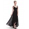 High Low Long Black Chiffon Prom Evening Formal Party Dresses ED010269