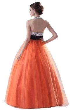 Ball Gown Halter Sequin and Tulle Long Prom Evening Formal Party Dresses ED010272