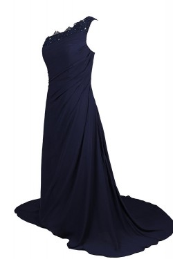 One-Shoulder Long Blue Prom Evening Formal Party Dresses ED010280