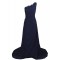 One-Shoulder Long Blue Prom Evening Formal Party Dresses ED010280