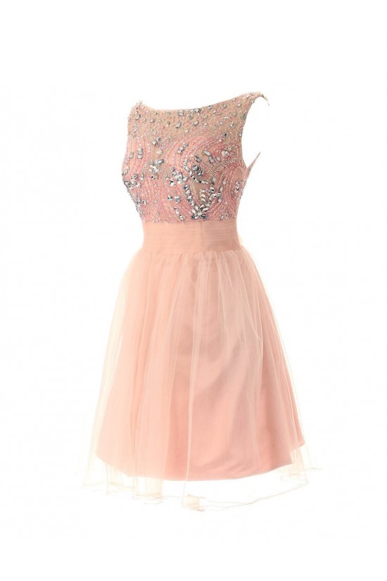 Beaded Short Pink Chiffon Prom Evening Formal Party Dresses ED010283 Beaded Short Pink Chiffon Prom Evening Formal Party Dresses ED010283
