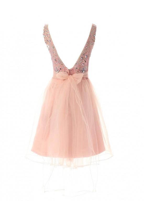 Beaded Short Pink Chiffon Prom Evening Formal Party Dresses ED010283 Beaded Short Pink Chiffon Prom Evening Formal Party Dresses ED010283