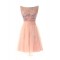 Beaded Short Pink Chiffon Prom Evening Formal Party Dresses ED010283