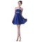 A-Line Strapless Short Blue Chiffon Prom Evening Formal Party Dresses ED010285