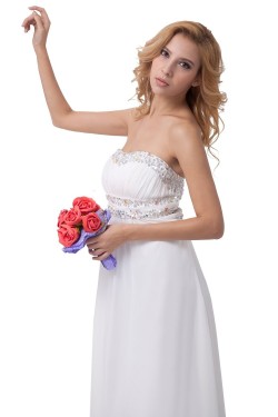 Empire Beaded Long Chiffon Prom Evening Formal Party Dresses ED010289