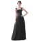 A-Line Beaded Long Black Prom Evening Formal Party Dresses ED010291