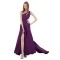 One-Shoulder Long Purple Chiffon Prom Evening Formal Party Dresses ED010293