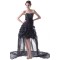 High Low Beaded Long Black Prom Evening Formal Party Dresses ED010297