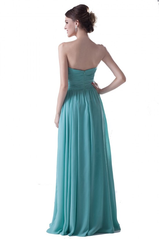 A-Line Strapless Long Chiffon Prom Evening Formal Party Dresses ED010298