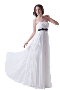 Empire Strapless Pleated Long Chiffon Prom Evening Formal Party Dresses/Maternity Evening Dresses ED010300