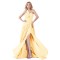One-Shoulder Beaded Yellow Chiffon Prom Evening Formal Party Dresses ED010304