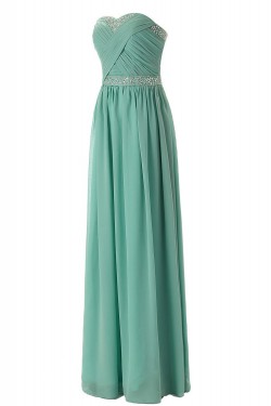 A-Line Sweetheart Beaded Long Chiffon Prom Evening Formal Party Dresses ED010306