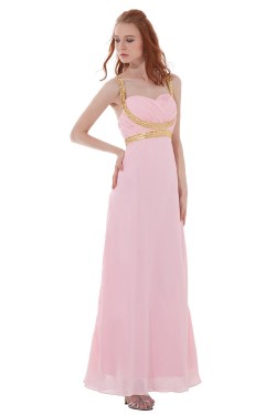 Long Blue Chiffon Prom Evening Formal Party Dresses ED010307