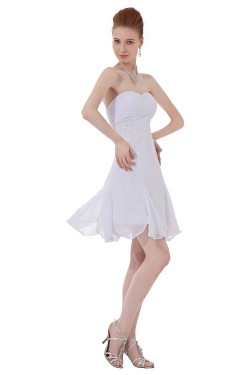 A-Line Short Red Chiffon Prom Evening Formal Party Dresses ED010312