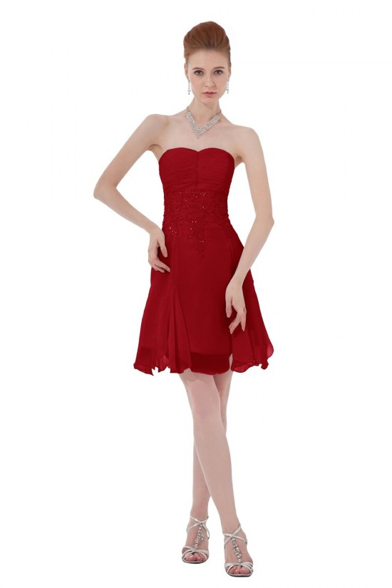 A-Line Short Red Chiffon Prom Evening Formal Party Dresses ED010312 A-Line Short Red Chiffon Prom Evening Formal Party Dresses ED010312