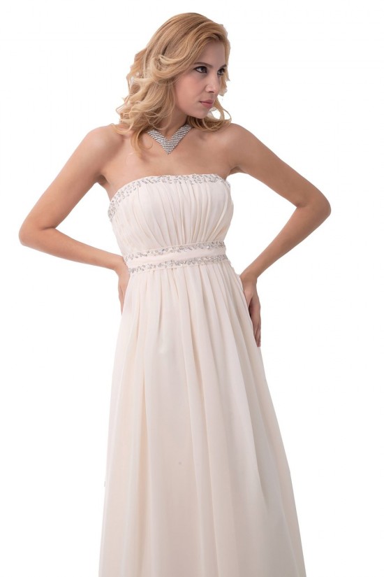 A-Line Strapless Long Beaded Chiffon Prom Evening Formal Party Dresses ED010313 A-Line Strapless Long Beaded Chiffon Prom Evening Formal Party Dresses ED010313