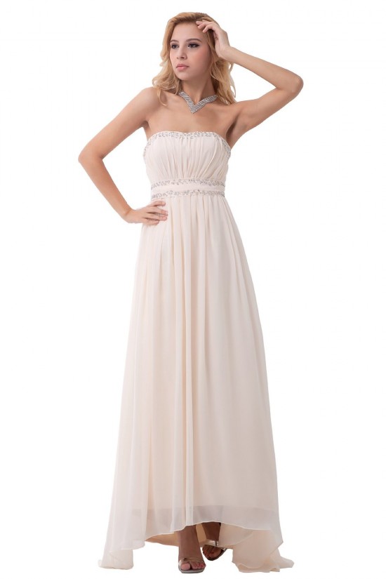 A-Line Strapless Long Beaded Chiffon Prom Evening Formal Party Dresses ED010313 A-Line Strapless Long Beaded Chiffon Prom Evening Formal Party Dresses ED010313