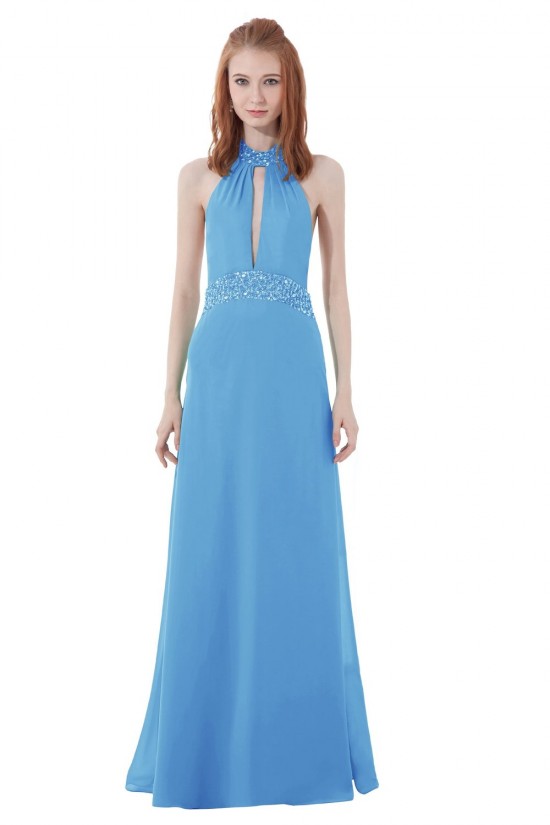 A-Line Halter Beaded Long Chiffon Prom Evening Formal Party Dresses ED010316 A-Line Halter Beaded Long Chiffon Prom Evening Formal Party Dresses ED010316