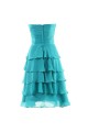 A-Line Sweetheart Short Blue Chiffon Prom Evening Formal Party Dresses ED010318