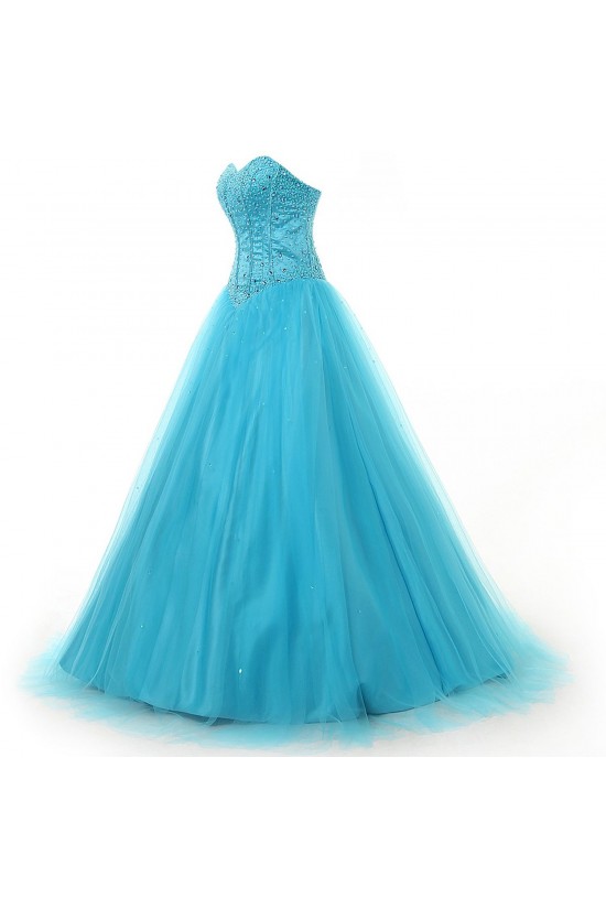 A-Line Sweetheart Beaded Long Tulle Prom Evening Formal Party Dresses ED010319 A-Line Sweetheart Beaded Long Tulle Prom Evening Formal Party Dresses ED010319