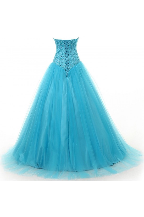A-Line Sweetheart Beaded Long Tulle Prom Evening Formal Party Dresses ED010319 A-Line Sweetheart Beaded Long Tulle Prom Evening Formal Party Dresses ED010319