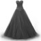 A-Line Sweetheart Beaded Long Tulle Prom Evening Formal Party Dresses ED010319